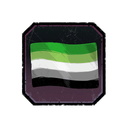 Aromantic Pride badge