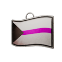 Demisexual flag charm
