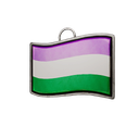 Genderqueer flag charm