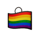 Rainbow flag charm